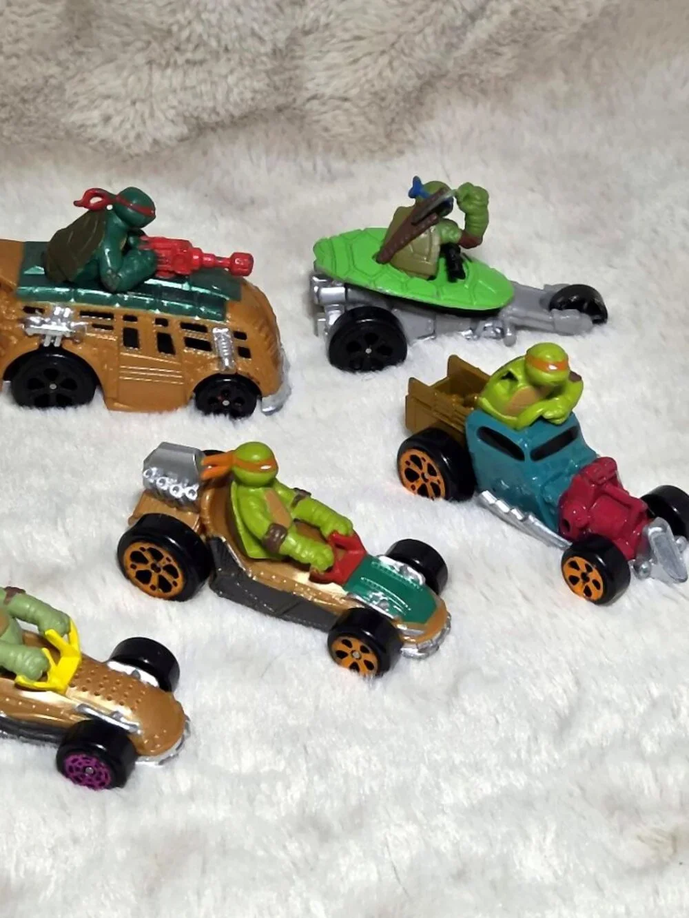 Lot of 7 Teenage Mutant Ninja Turtles T-Machines Diecast Cars 2014/2015 TMNT #C6